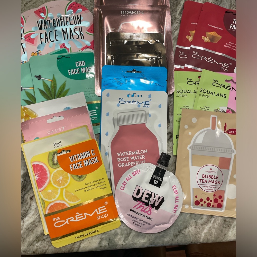 21 sheet masks face mask bundle crème shop and many more